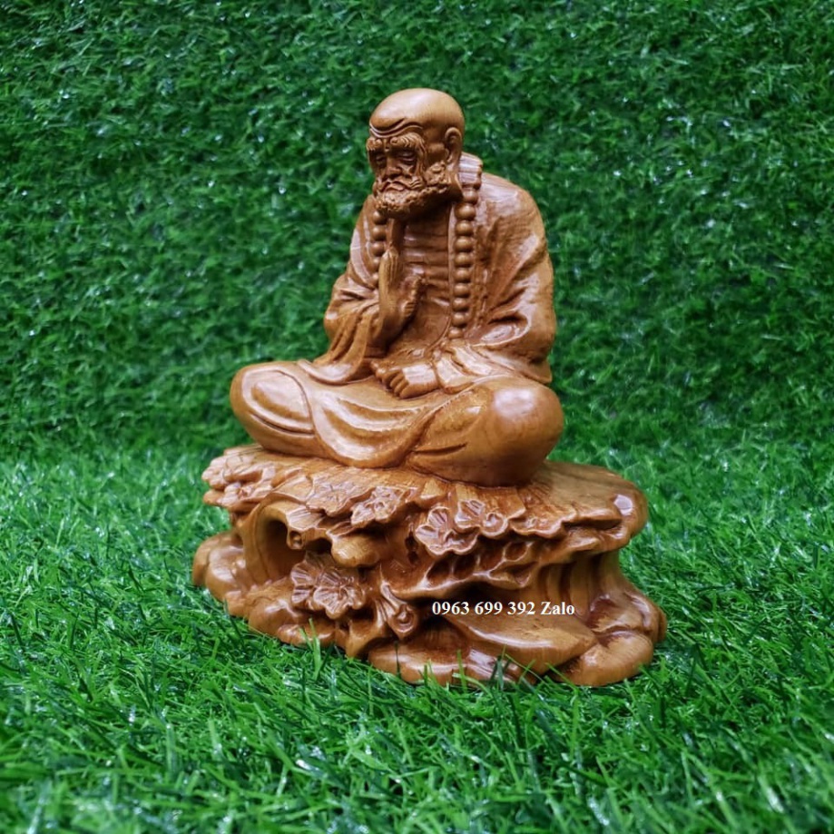 [GIA RE] Tượng đạt ma sư tổ ngồi thiền bằng gỗ