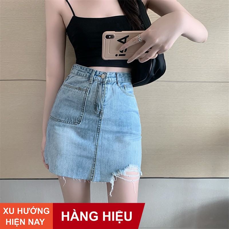 Chân váy jean nữ Emilyshop ulzzang