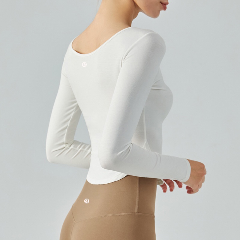 Lululemon Áo Thun Yoga Dài Tay Thoáng Khí Gợi Cảm dsl358