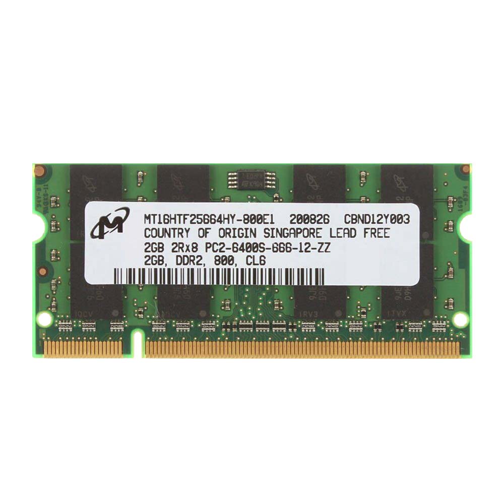 Bộ Nhớ Ram 100% Micron 2gb Ddr2 Pc2-6400S 2rx8 800mhz Sodimm 200pin Cho Laptop