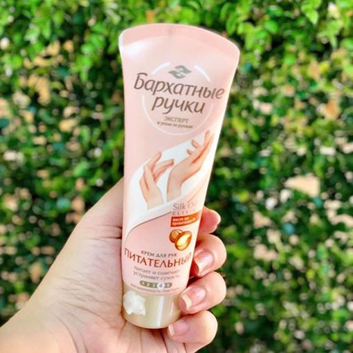 Kem dưỡng da tay Lụa Silky Hand Nga 80ml dưỡng ẩm và chăm sóc da tay