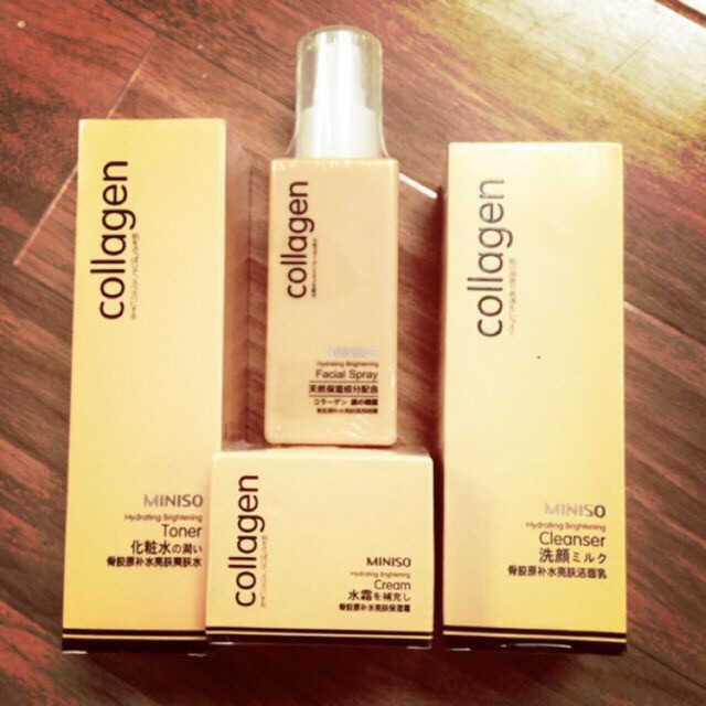 SET 4 MÓN CHỐNG LÃO HÓA VÀ NHĂN DA - COLLAGEN MINISO