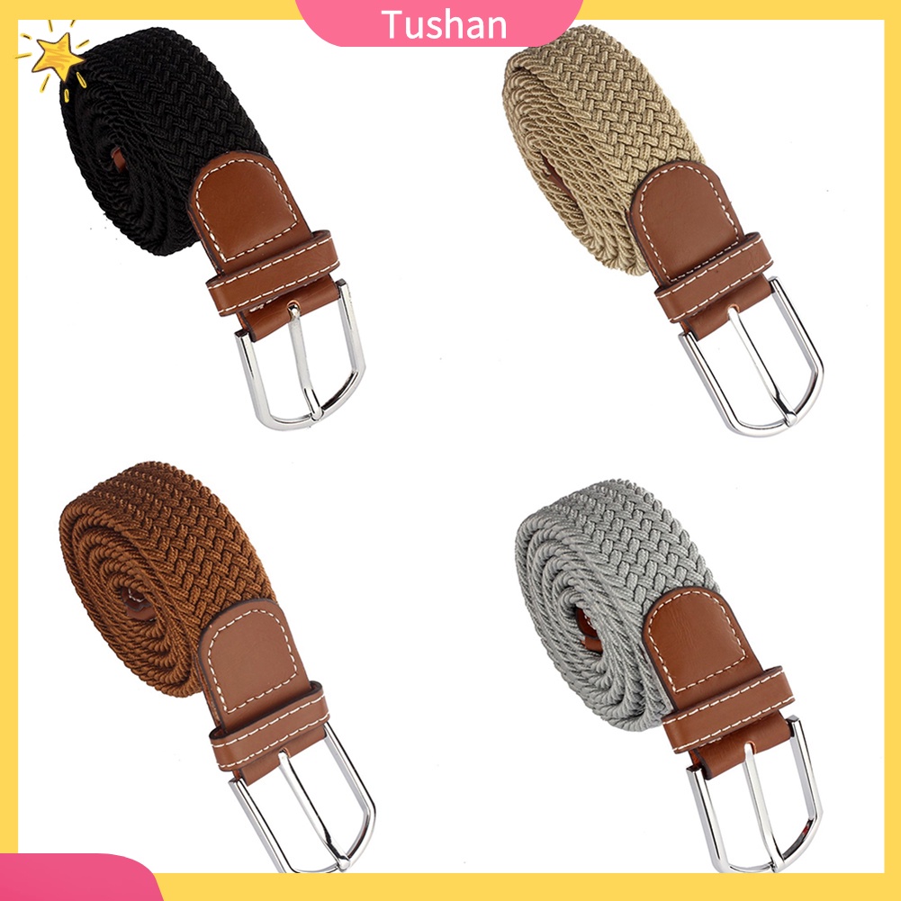 Thắt Lưng Nam Nữ Bện Dây Co Giãn Thời Trang