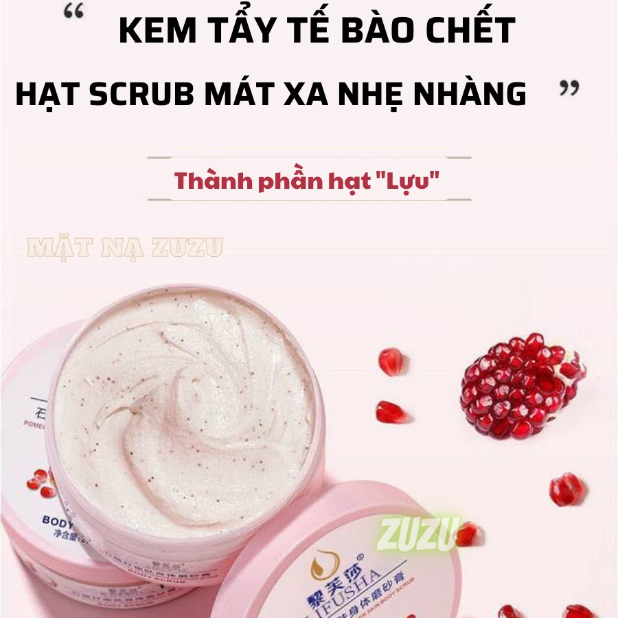 Tẩy Tế Bào Chết Toàn Thân, Tẩy Da Chết Chiết Xuất Lựu Giúp Làn Da Trắng Sáng Hương Thơm Ngọt Ngào WINK