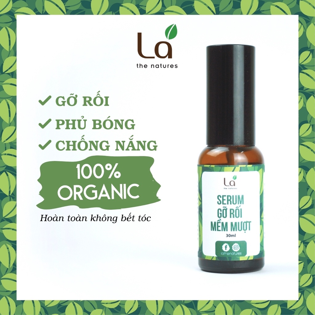 Serum Gỡ Rối Phủ Bóng Mềm Mượt Handmade (chuyên dụng cho tóc hư tổn, khô xơ, dễ rối)