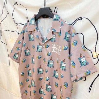 Áo Sơ mi hoạt hình BMO hình thật (form unisex)
