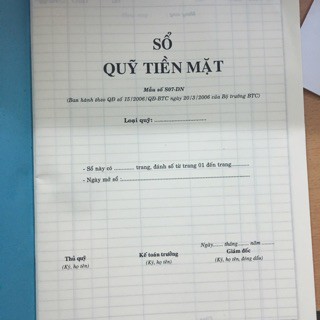 Sổ quỹ tiền mặt