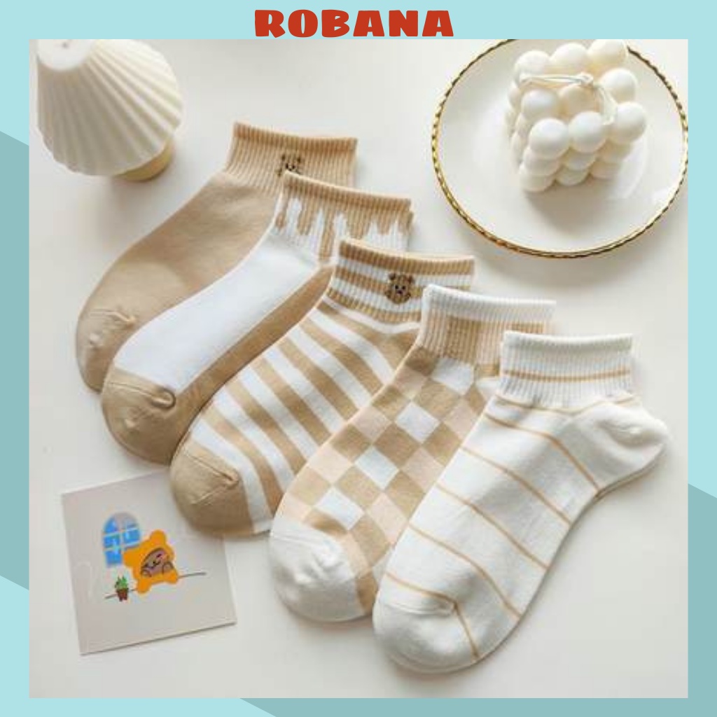 Vớ nữ cổ ngắn họa tiết con gấu