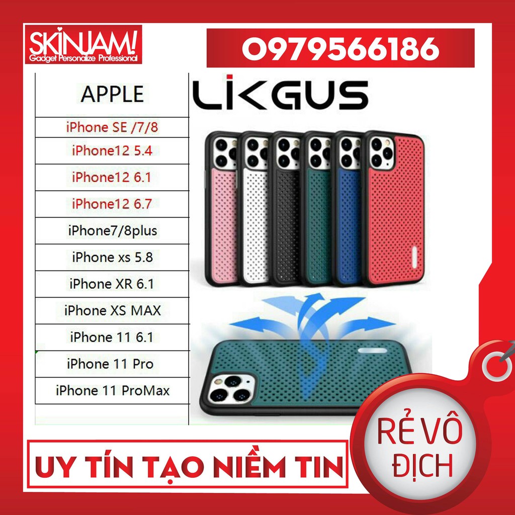 Ốp Lưng Tản Nhiệt IPhone 11/11pro/11Promax/12mini/12/12Pro/12Promax Likgus Cooling