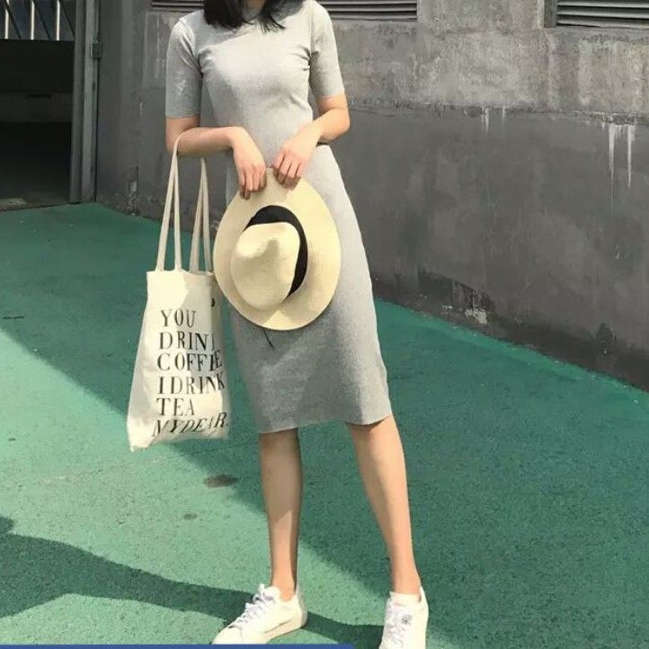 ĐẦM ÔM BODY CỔ TRÒN TAY NGẮN NTTSHOP | BigBuy360 - bigbuy360.vn