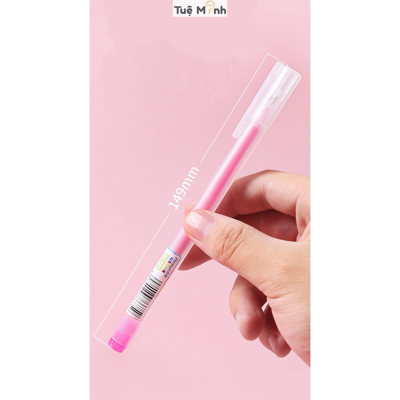 Bộ 11 bút gel full màu Resun nét 0.5mm đầu kim B18 bút mực gel viết bài nét đẹp trơn tru