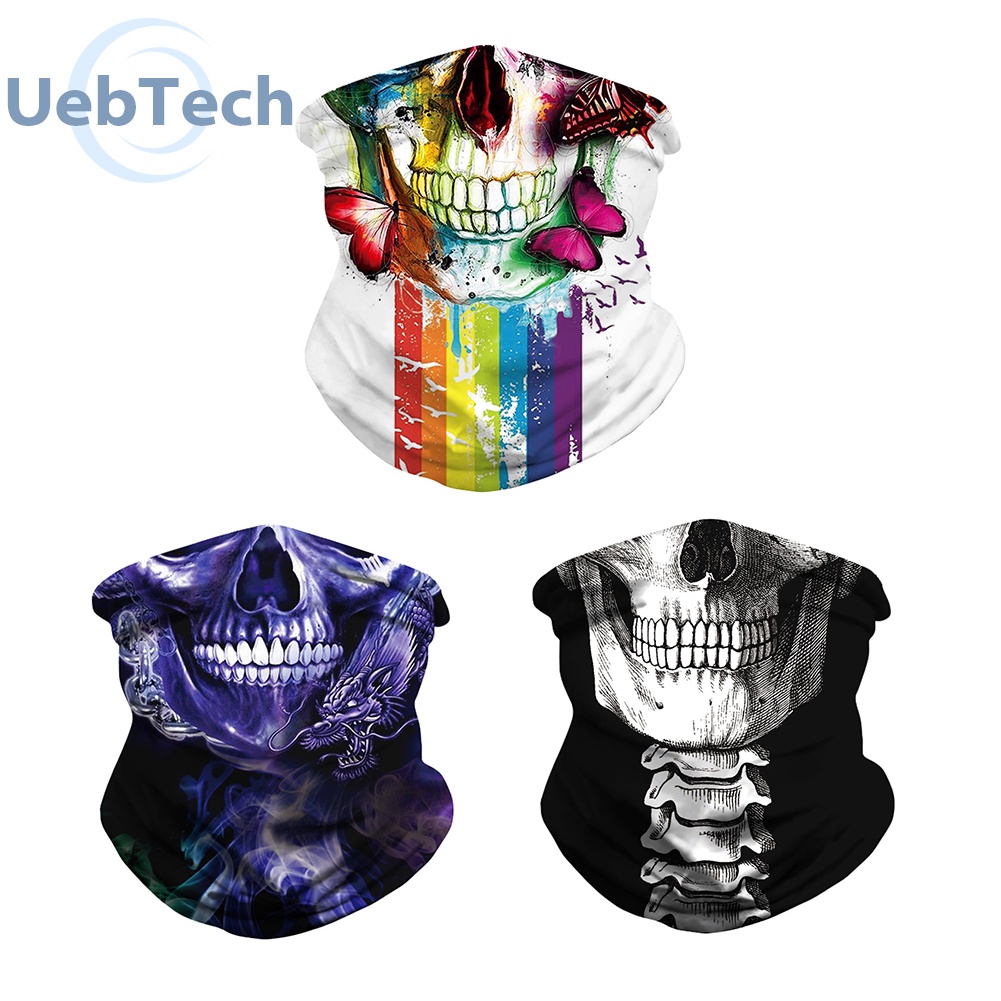 Khẩu trang Uebtech in hình đầu lâu 3D
