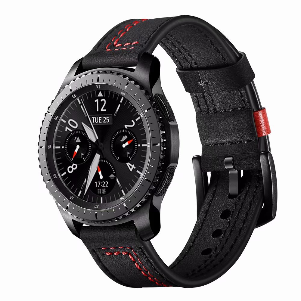 Dây Đeo Bằng Da Thật Cho Đồng Hồ Thông Minh Samsung Gear S3 Frontier / S3 Classic-22mm