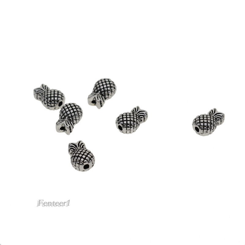 Bộ 30 hạt bạc tây tạng hình đầu mèo làm trang sức thủ công