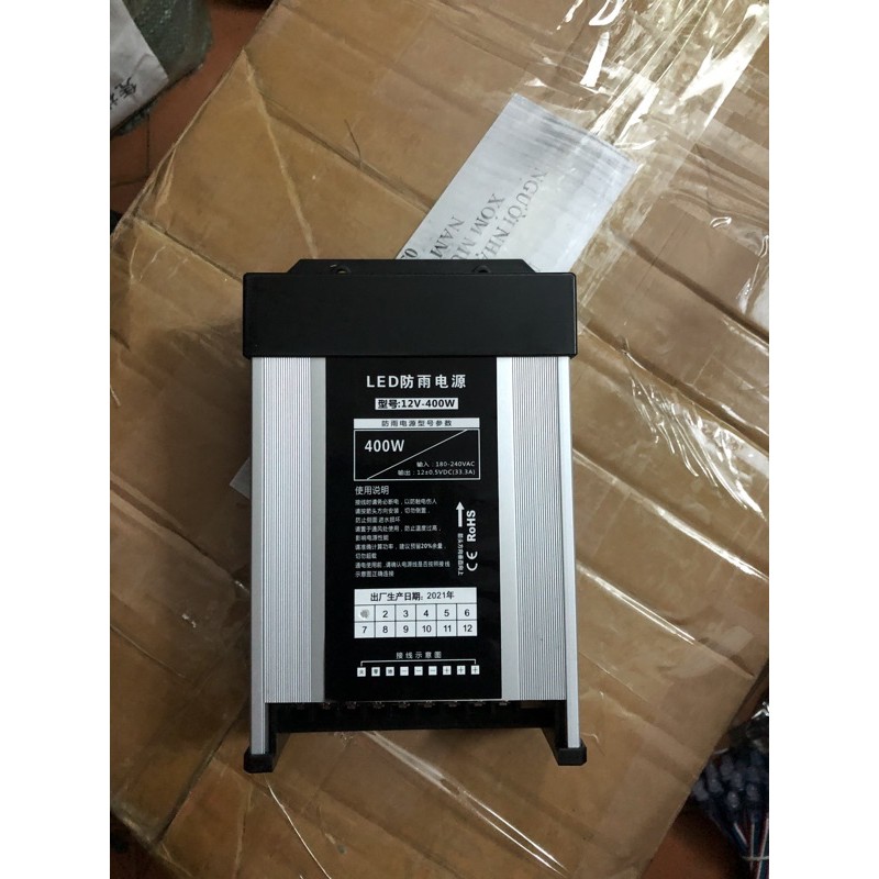 Nguồn 12v 400 chống nước ( dùng cho led đúc quấn cây)