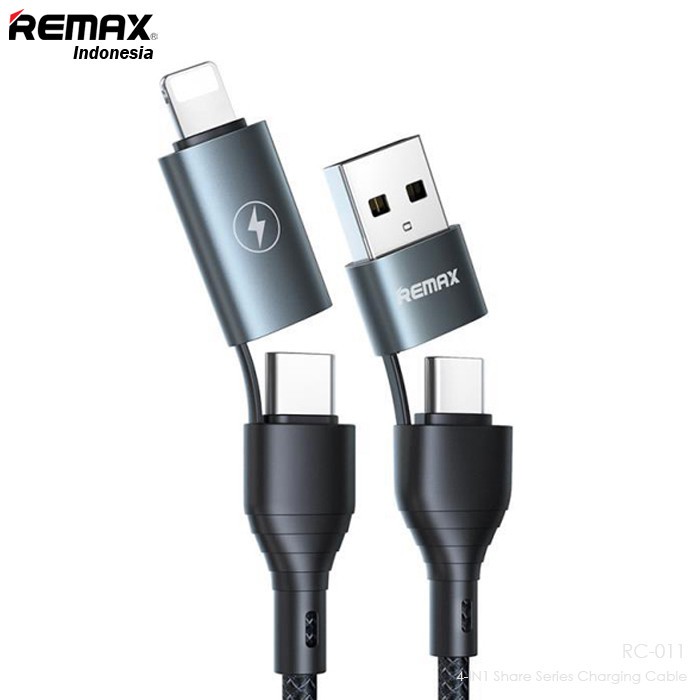 Dây Cáp Sạc Remax Rc-011 4 Trong 1 Chuyển Đổi Dữ Liệu Từ Cổng Lightning Sang Usb Type C Cho Iphone