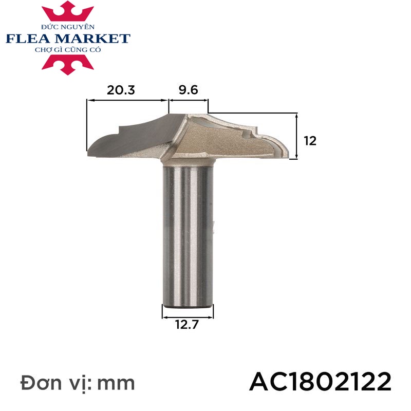 Mũi huỳnh ván AC1802 - 1/2*2 - 1 mŨI cao cấp