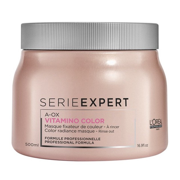 Hấp dầu dưỡng màu tóc nhuộm A-OX Series Expert Vitamino Color Masque L'oréal 500ml ( New 2022 )