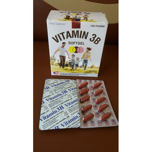 VITAMIN 3B NGUYÊN LIỆU NHẬP KHẨU MỸ - BỔ SUNG CÁC VITAMIN NHÓM B - BỒI BỔ SỨC KHỎE - GIẢM ĐAU DÂY THẦN KINH - HỘP 100V