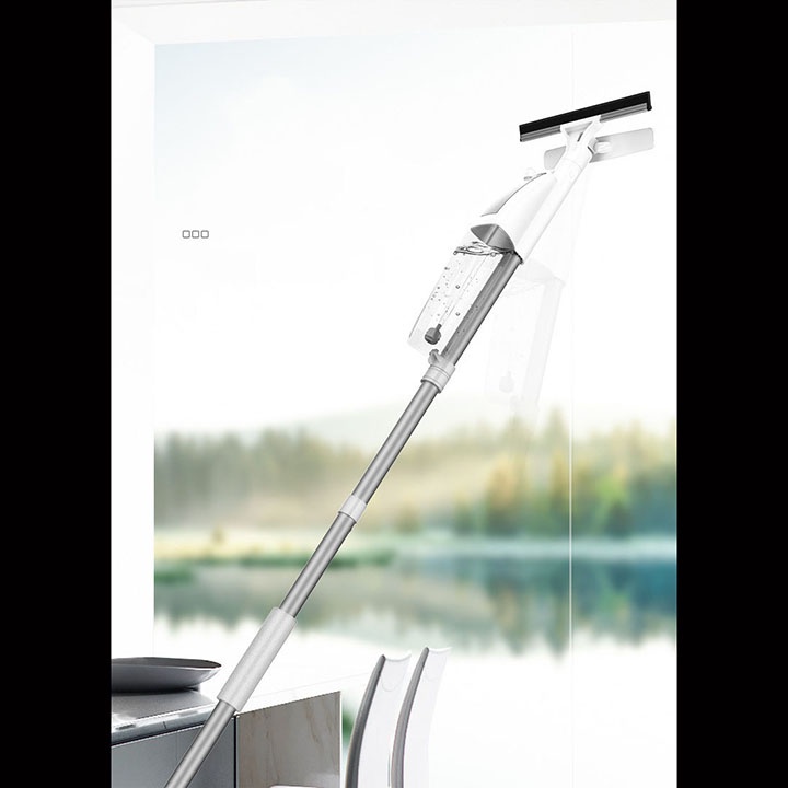 Dụng cụ lau kính thông minh - cây lau kính có bình xịt tự động và bông lau kính
