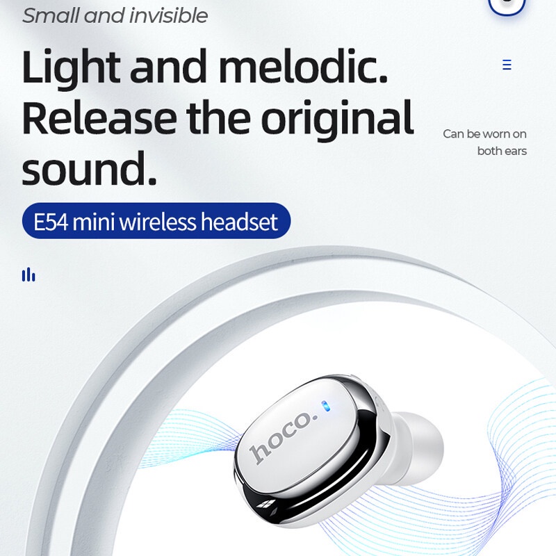 Tai nghe nhét tai Bluetooth 5.0 không dây HOCO. E54 chính hãng E54 có micro cho 12 Vivo Oppo