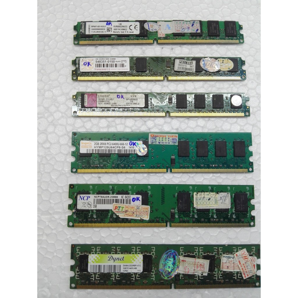 RAM DDRam 2 BUS 667/800 1G 2G cho PC và Laptop