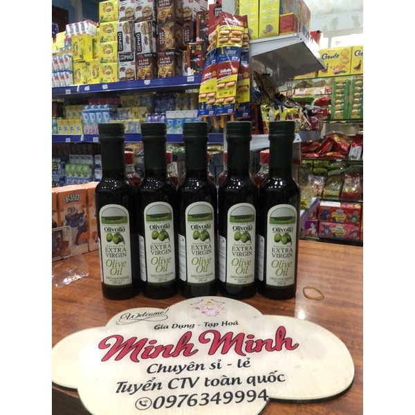 Dầu olive nguyên chất olivoila extra virgin 250ml và750ml