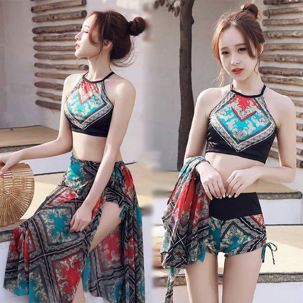 Bộ Bikini Họa Tiết Thổ Cẩm Thời Trang Quyến Rũ Cho Nữ