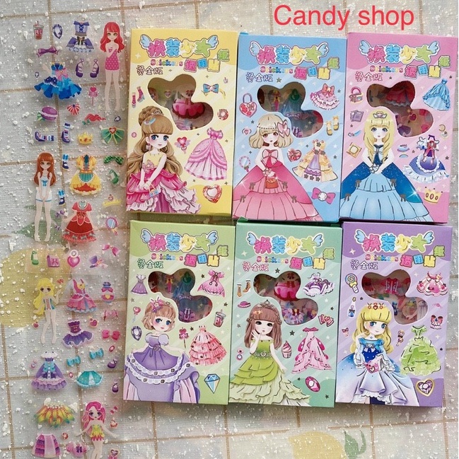 Hộp 4 tấm sticker Công Chúa