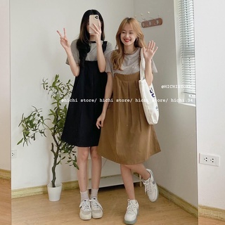 Sét yếm xếp ly + áo kẻ