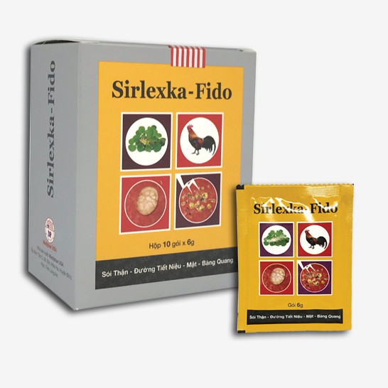 SIRLEXKA – FIDO- Hỗ trợ điều trị sỏi thận, sỏi mật, sỏi tiết niệu, giảm viêm đường tiết niệu (Hộp 10 gói)