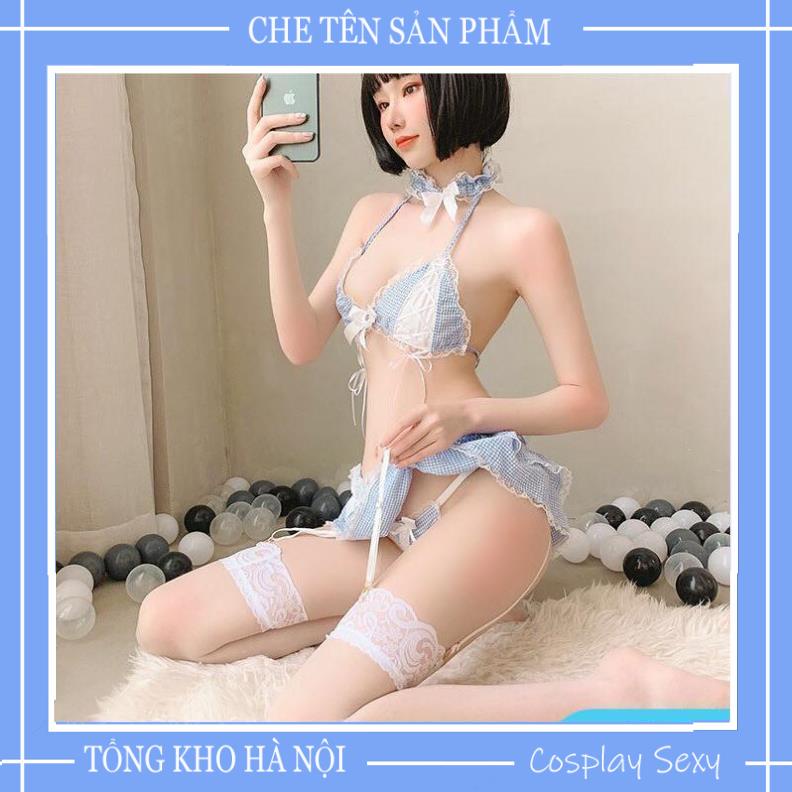 Bộ Đồ Ngủ Cosplay Hầu Gái Sexy Fullset Phối Ren Quyến Rũ - Đầm Ngủ Cosplay Sexy Cô Giúp Việc Dễ Thương - HGX003 TKVN