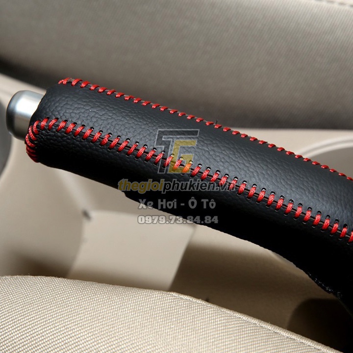 Ốp da bảo vệ tay nắm cần số và phanh tay xe Kia Morning 2012-2020