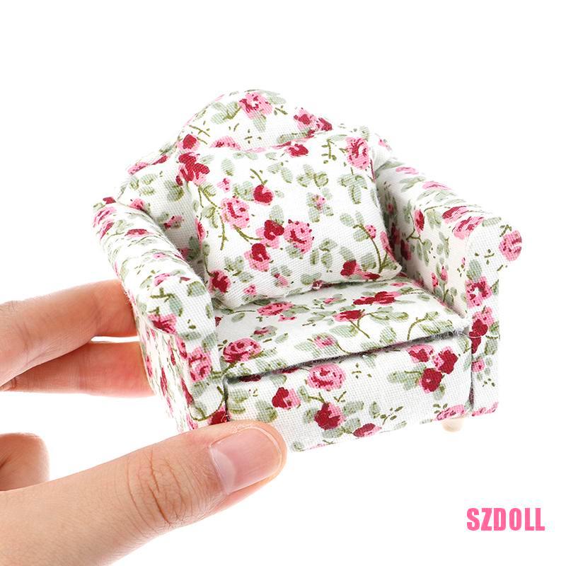 Mô Hình Ghế Sofa Tỉ Lệ 1/12 Trang Trí Nhà Búp Bê 1/6