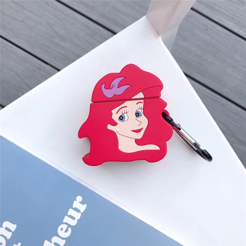 Vỏ Đựng Bảo Vệ Hộp Sạc Tai Nghe Airpods 1 / 2 Hình Công Chúa Disney