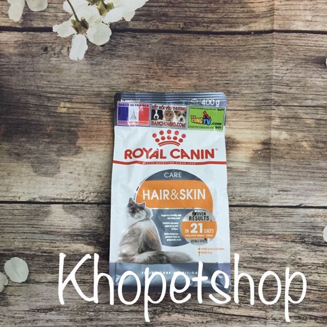 Thức ăn Royal Canin Hair &amp; Skin Care túi 400g