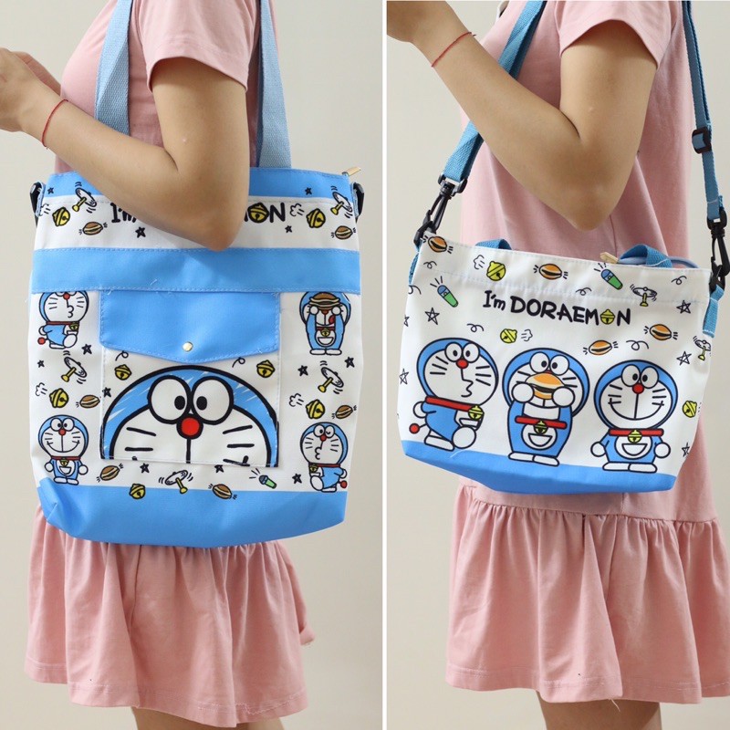 Túi Vải Kèm Dây Đeo Chéo Doremon Doraemon