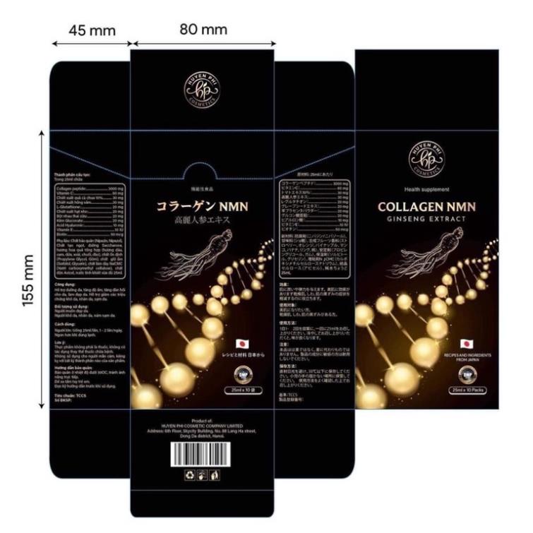 Collagen NMN Huyền Phi_Hàng chính hãng hôp 10gói