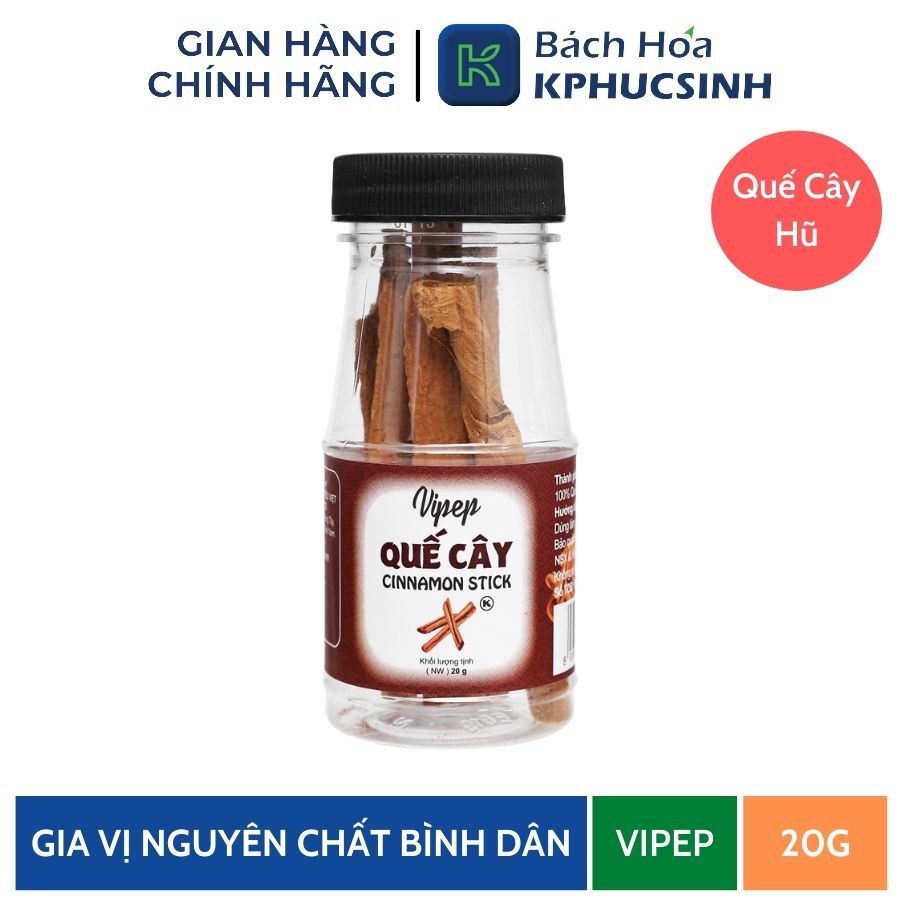 Quế thanh cạo vỏ Vipep 20g quế thanh chất lượng cao KPHUCSINH - Hàng Chính Hãng