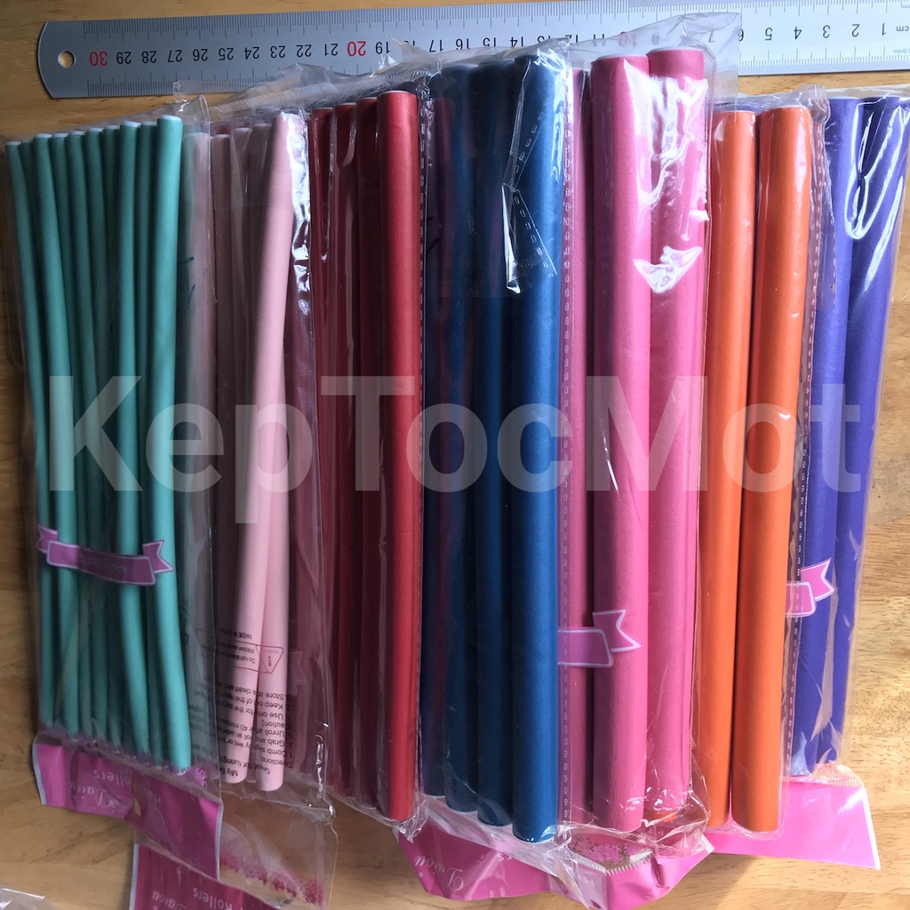 Thanh uốn tóc xoăn không dùng nhiệt Flexi Rod xoắn mì hippie, xoăn sóng lơi đẹp nhất