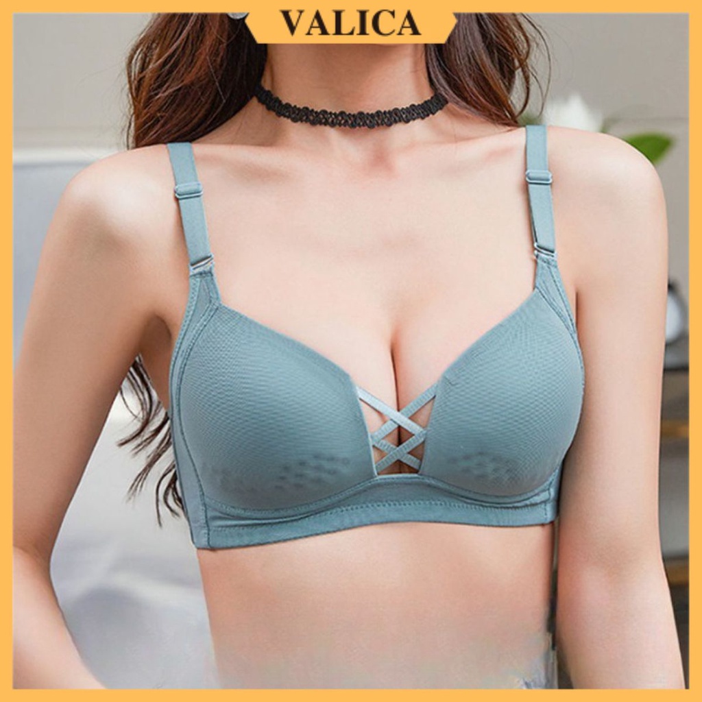 Áo ngực không gọng mút mỏng - Áo lót nữ lưới thông hơi thoáng mát VALICA A195