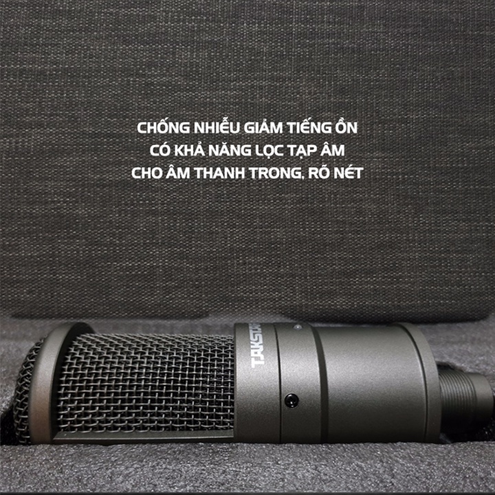 Micro Takstar SM-8B, Tặng Dây Canon - Mic Hát Live Stream Thu Âm Chuyên Nghiệp, Nguồn Phantom 48v, Dây Đầy Đủ