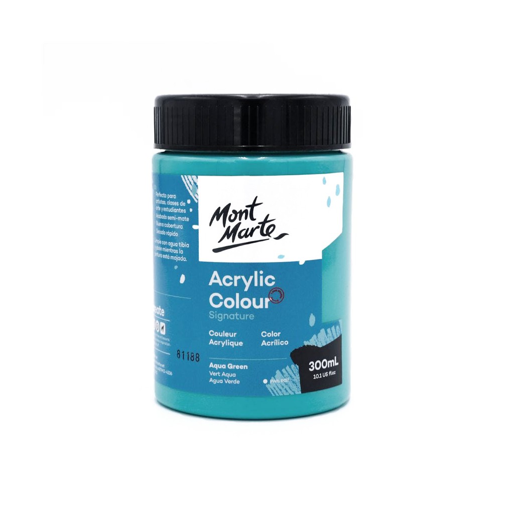 Màu Acrylic Mont Marte 300ml - Aqua Green - Acrylic Colour Paint Signature 300ml (10.1oz) - MSCH3021