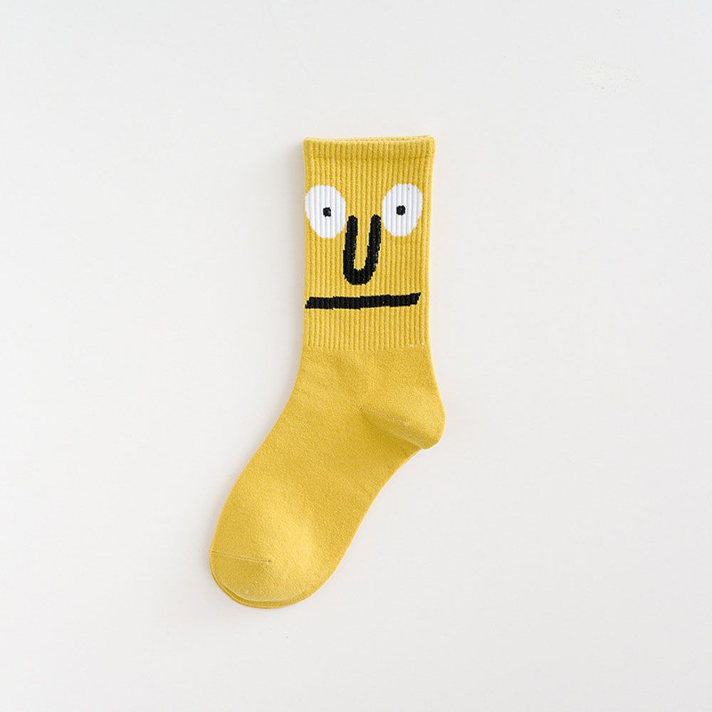 Vớ cotton thoáng khí họa tiết biểu cảm khuôn mặt thời trang cho nữ