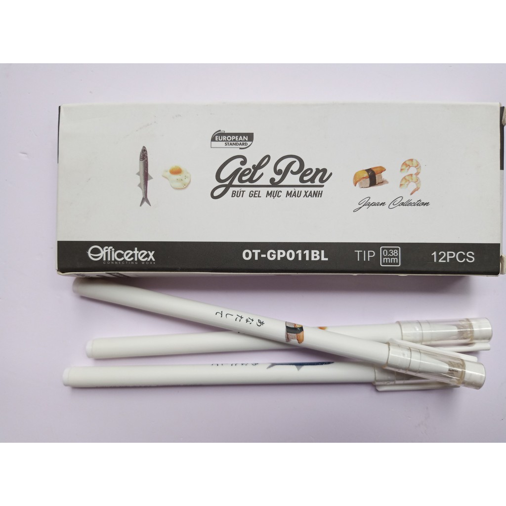 Bút gel nét nhỏ OT-011BL màu xanh hình dễ thương
