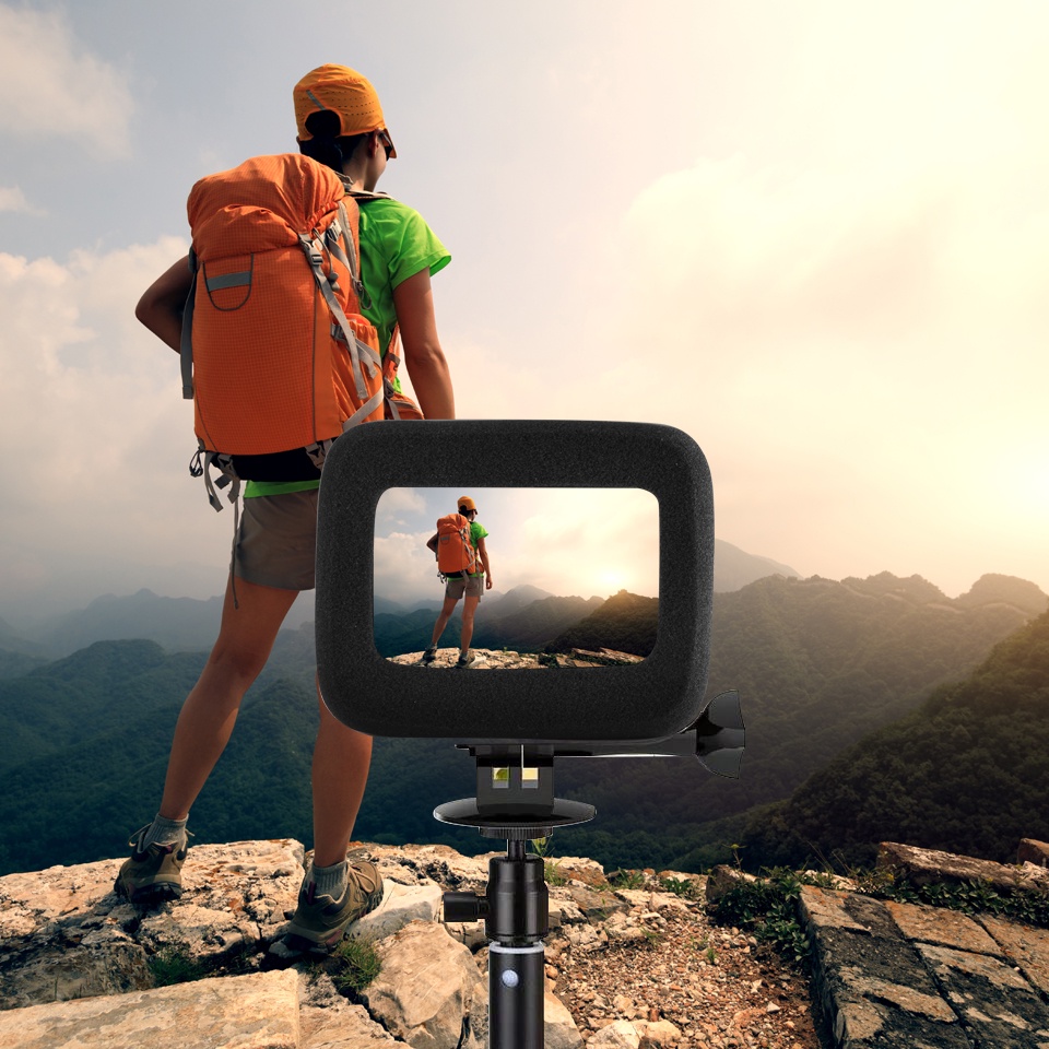 Vỏ Xốp Màu Đen Chống Gió Chống Gió Bảo Vệ Máy Ảnh GoPro Hero 8 Go Pro 8