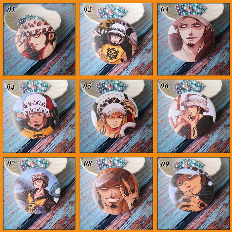 ☠ One Piece Character 07 ：Trafalgar Law - Anime Cosplay Badge Cài áo ☠ 1Pc 58MM Collection Brooches Pins for Backpack Clothes（Law Series ：9 Styles）