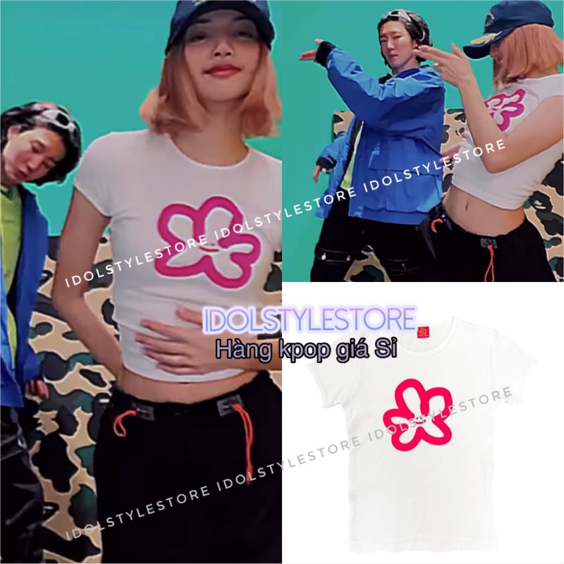 (Quà tặng kèm card Idol) áo thun hoa như Lisa