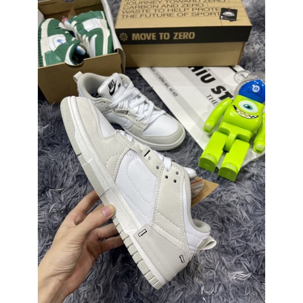 Giầy Thể Thao Dunk Low Disruspt 2 Pale Ivory Black Trắng Xám Đen |Đến Khâu