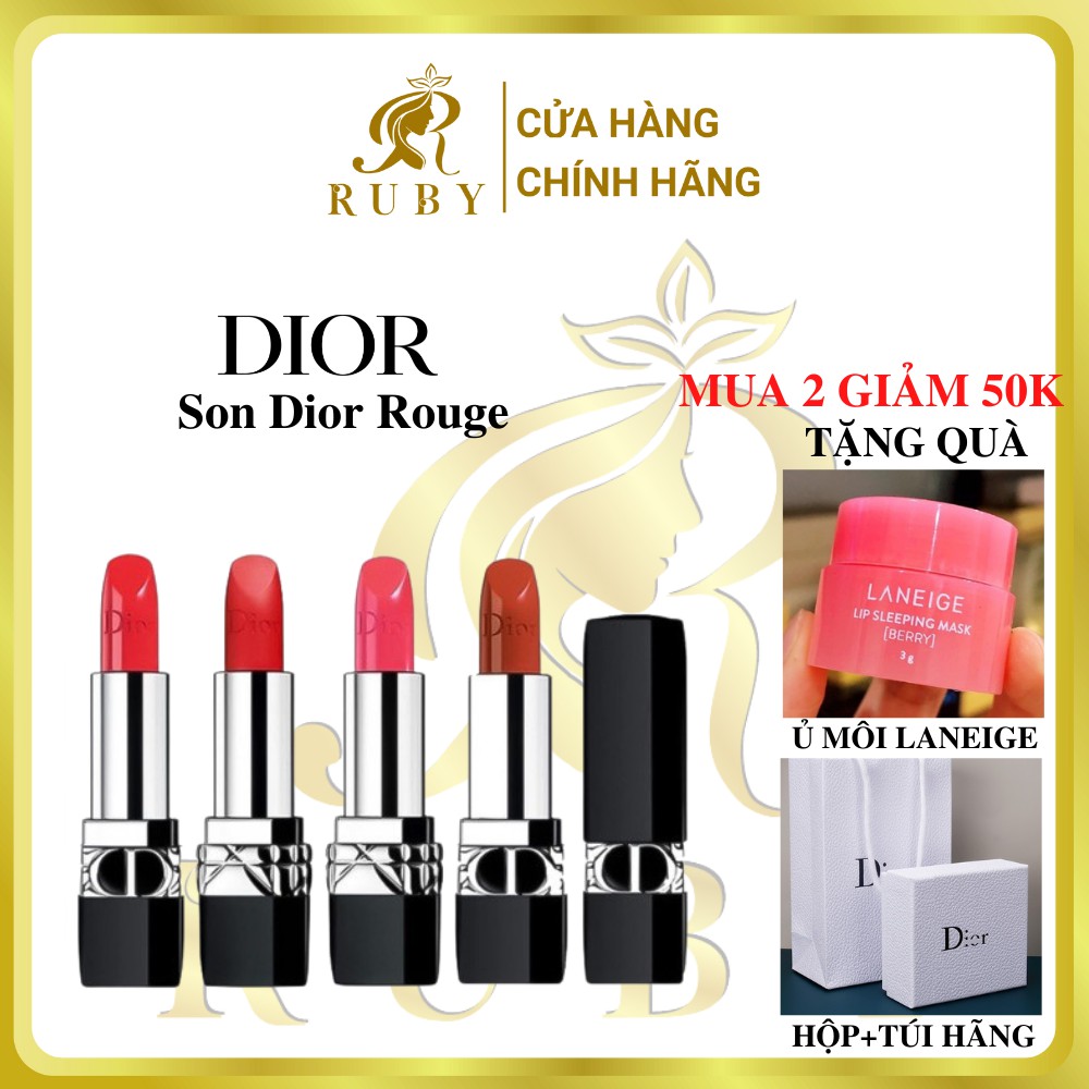 Son Dior Rouge Lipstick Siêu Sang Chảnh Full Size, Son Dior- Chính Hãng, Tiệm Son Ruby